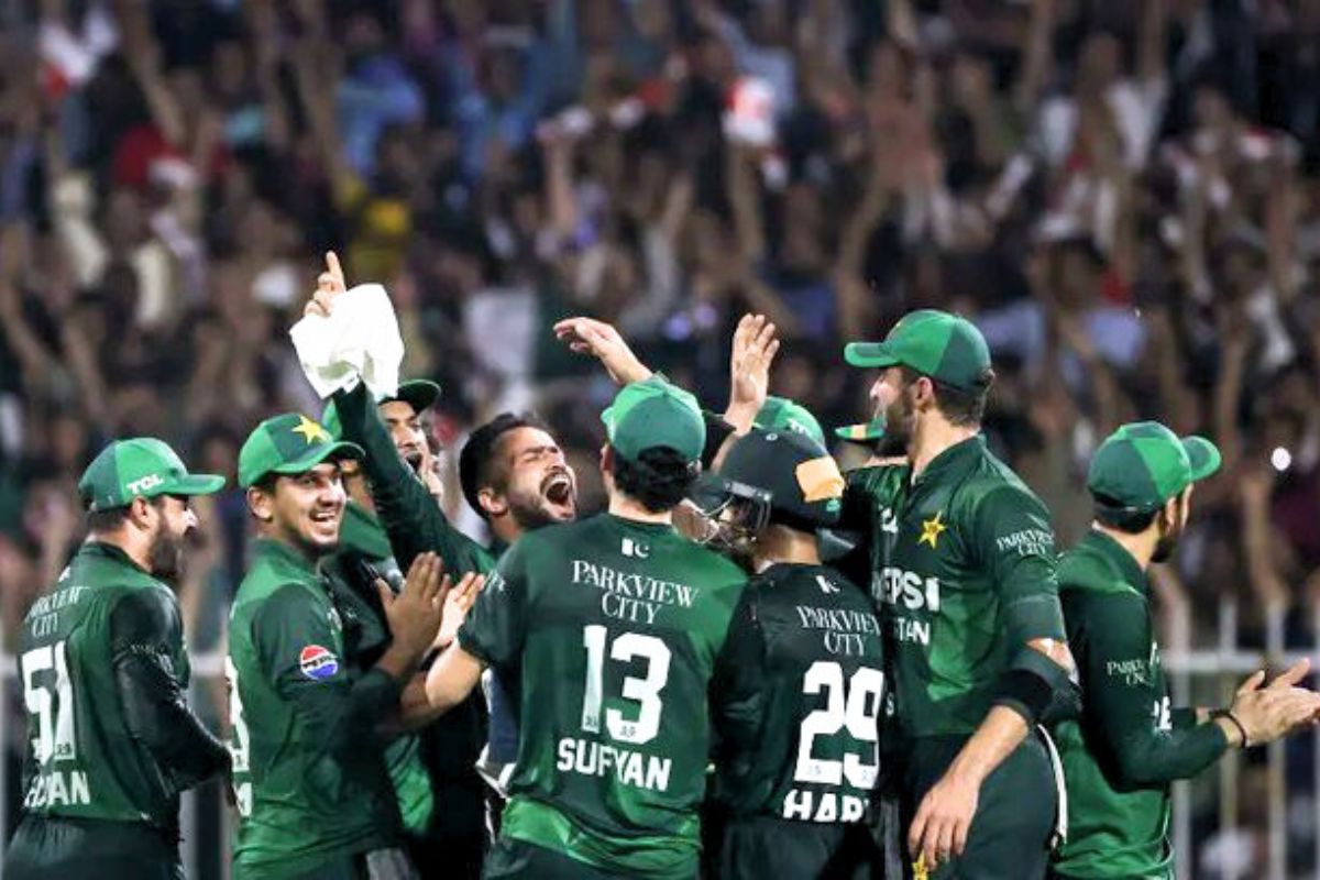 Pakistan Cricket Team in Tri Series final against Afghanistan