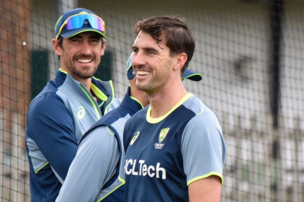Pat Cummins and Mitchell Starc in Net Practice