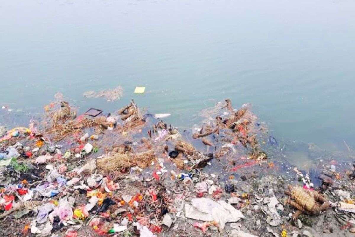 Plastic Pollution in Ganga Sahibganj Jharkhand