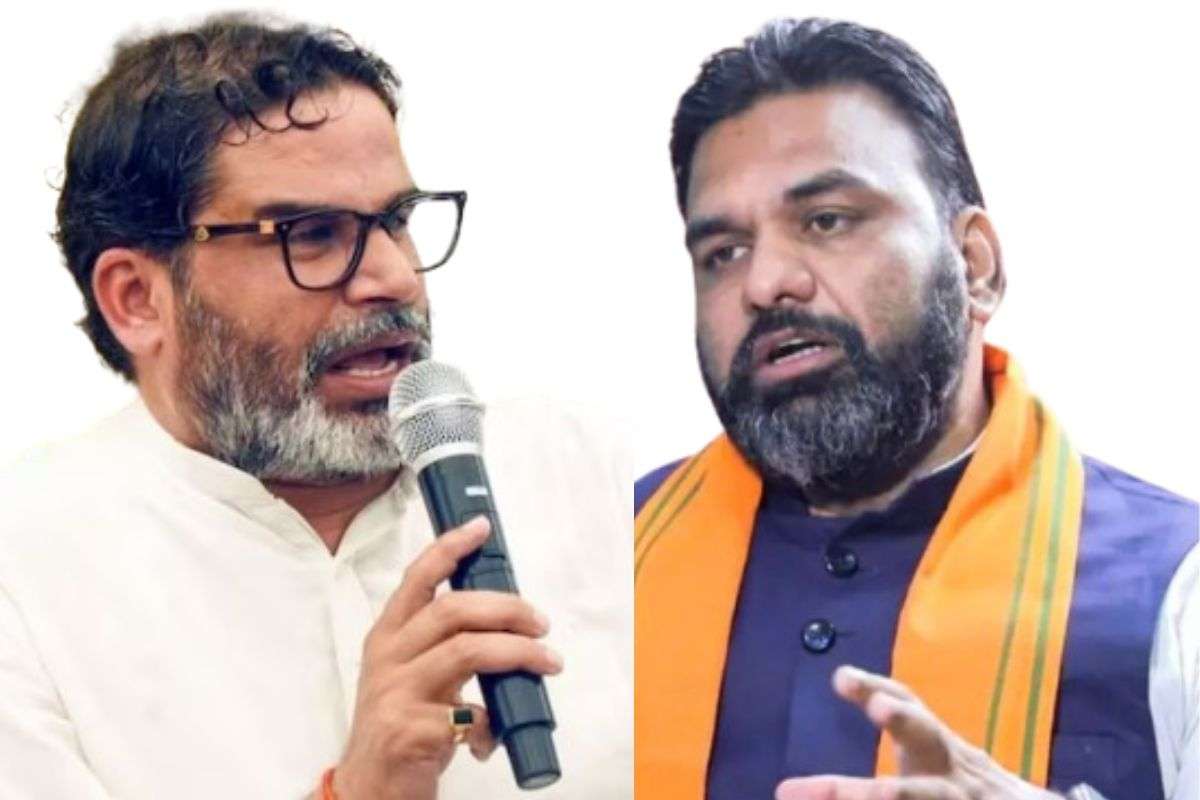 लेफ्ट में प्रशांत किशोर राइट में डिप्टी सीएम सम्राट चौधरी