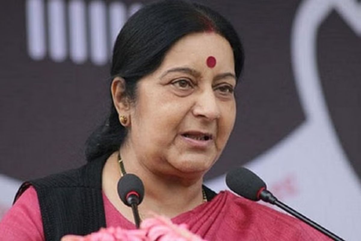 former foreign minister and BJP leader Sushma Swaraj
