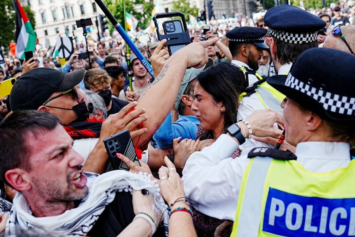 Protests Outside UK Parliament