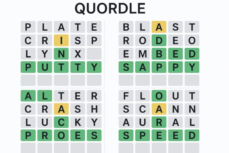 Quordle #1338 Hints and Answers: जानिए आज का पूरा सॉल्यूशन और खेलने के प्रो टिप्स
