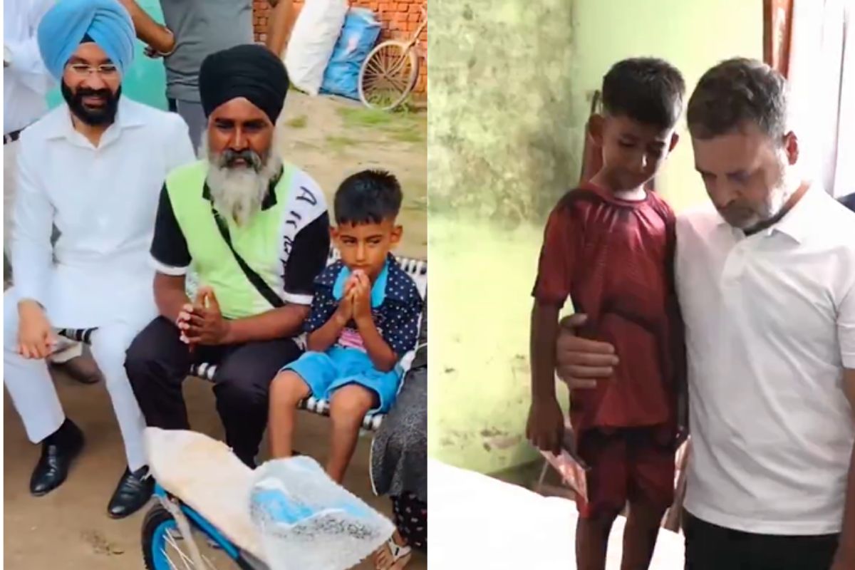 Rahul Gandhi gives bicycle boy