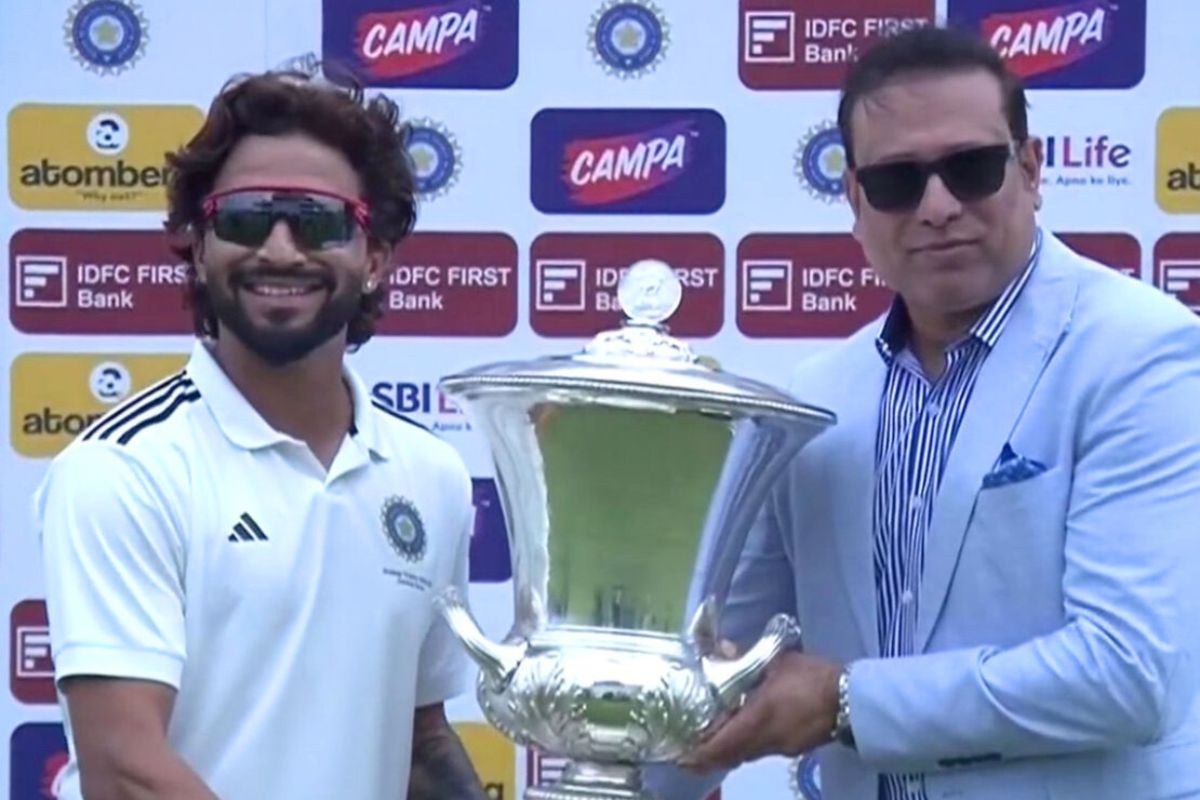 Duleep Trophy Final: Rajat Patidar With Trophy