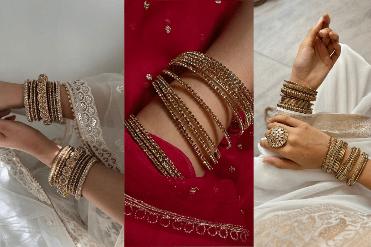 Green Bangles Design For Durga Pooja