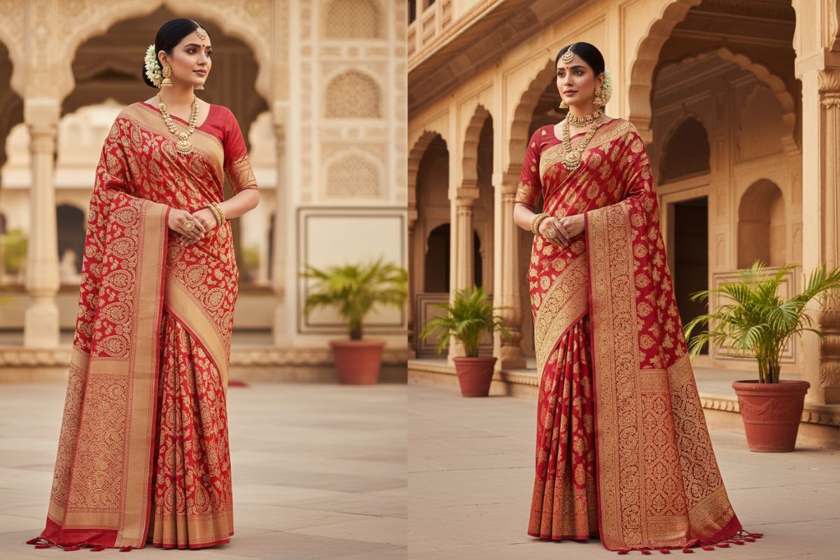 Red Saree Design
