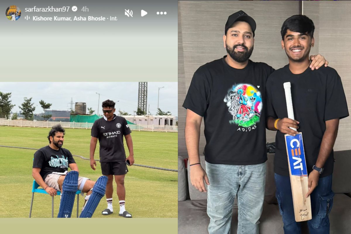 Rohit Sharma Sarfaraz Khan and Ayush Mhatre