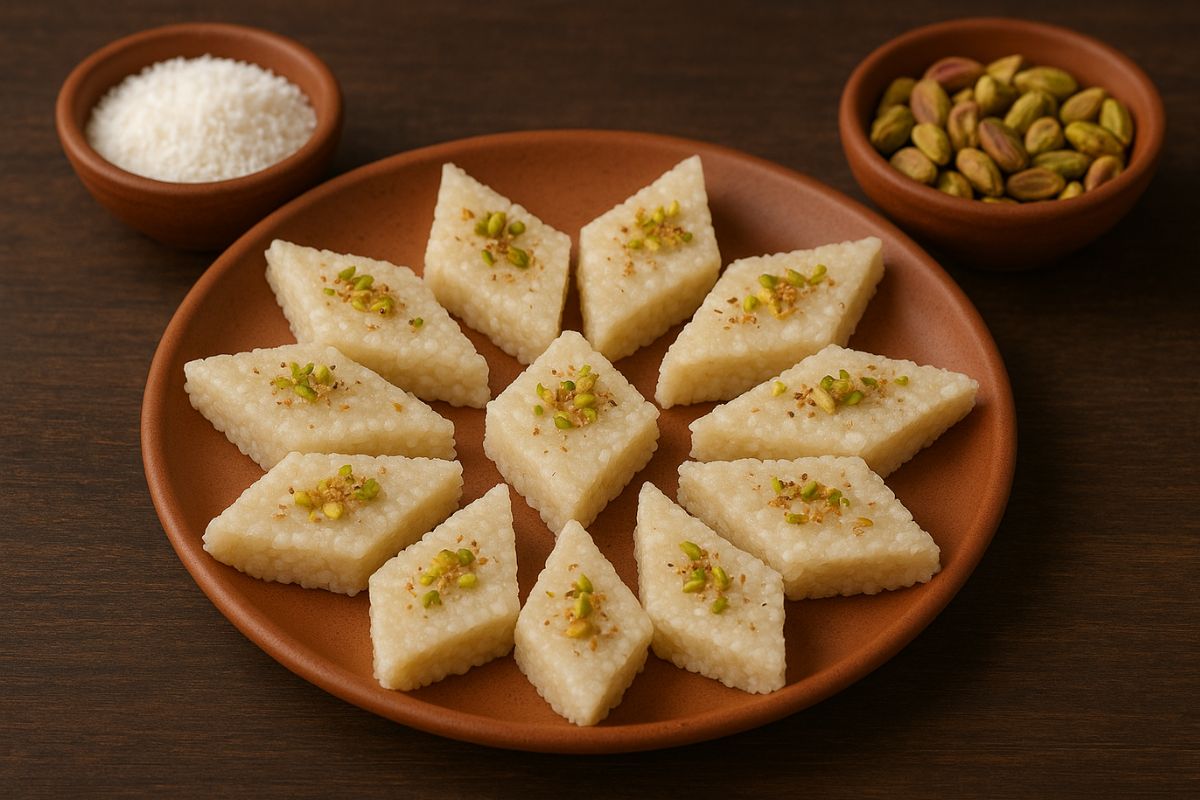 Sabudana Nariyal Barfi Recipe