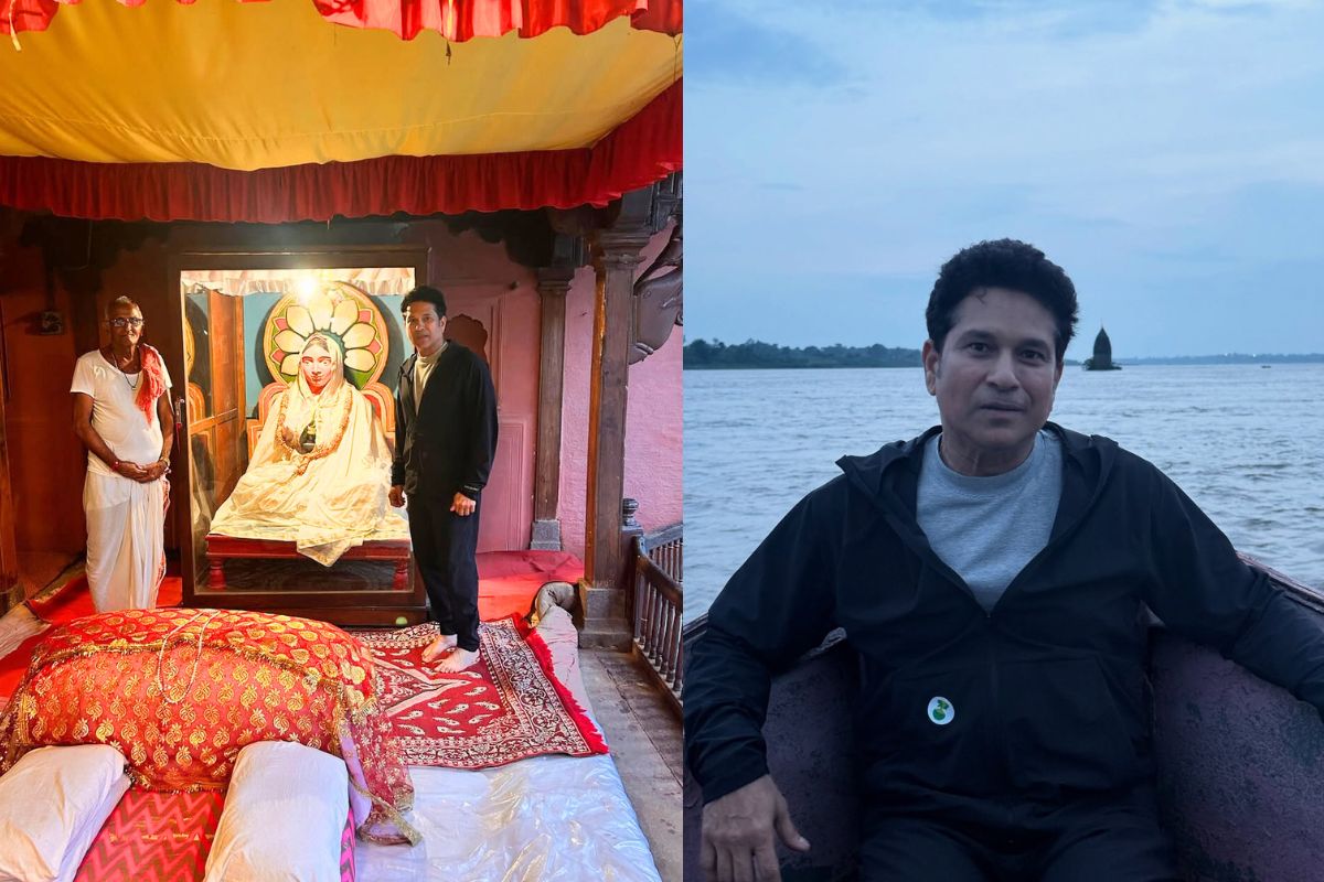 Sachin Tendulkar in Maheshwar