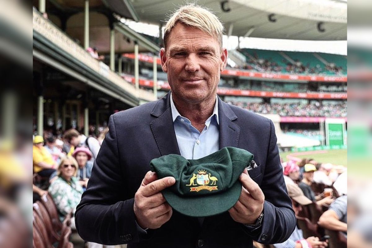 Shane Warnes Baggy Green Cap Auctioned
