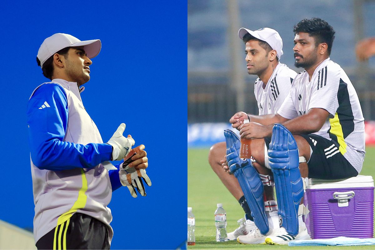 Shubhman Gill and Sanju Samson During Net Practice season