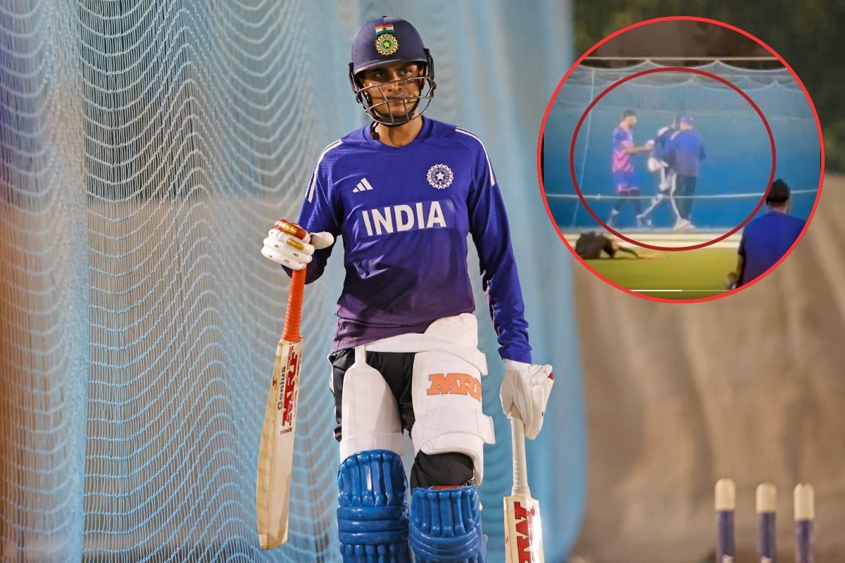 Shubman Gill injured during practice session.