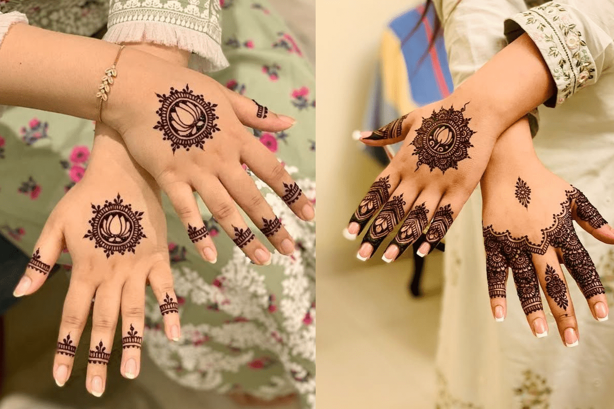 Simple Back Hand Mehndi Design For Karwachauth 2025