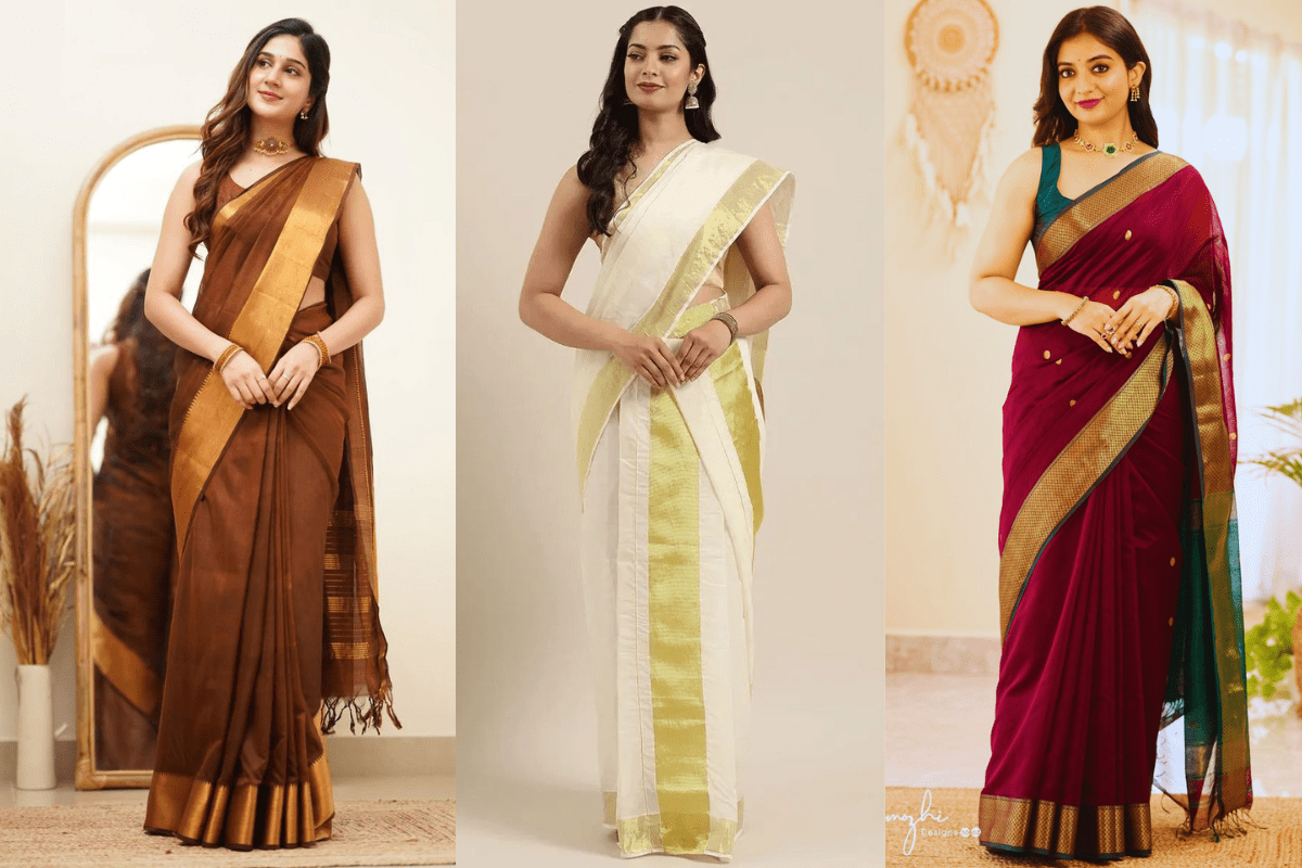 Traditional Onam Saree Look for Onam 2025