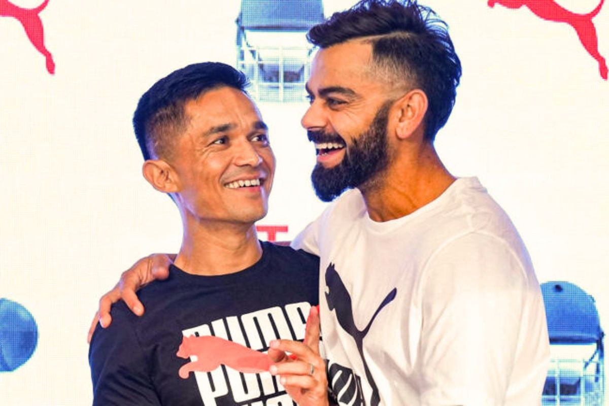 Virat Kohli and Sunil Chhetri in an Event