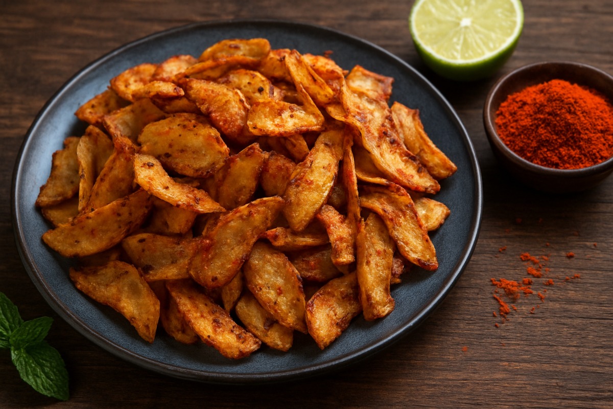 aloo ke chilke ki chips