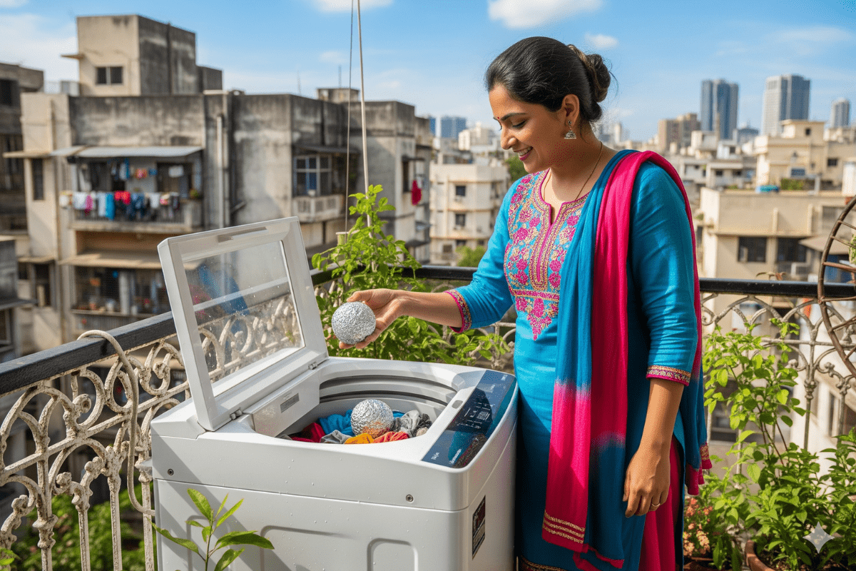 aluminium foil in washing machine