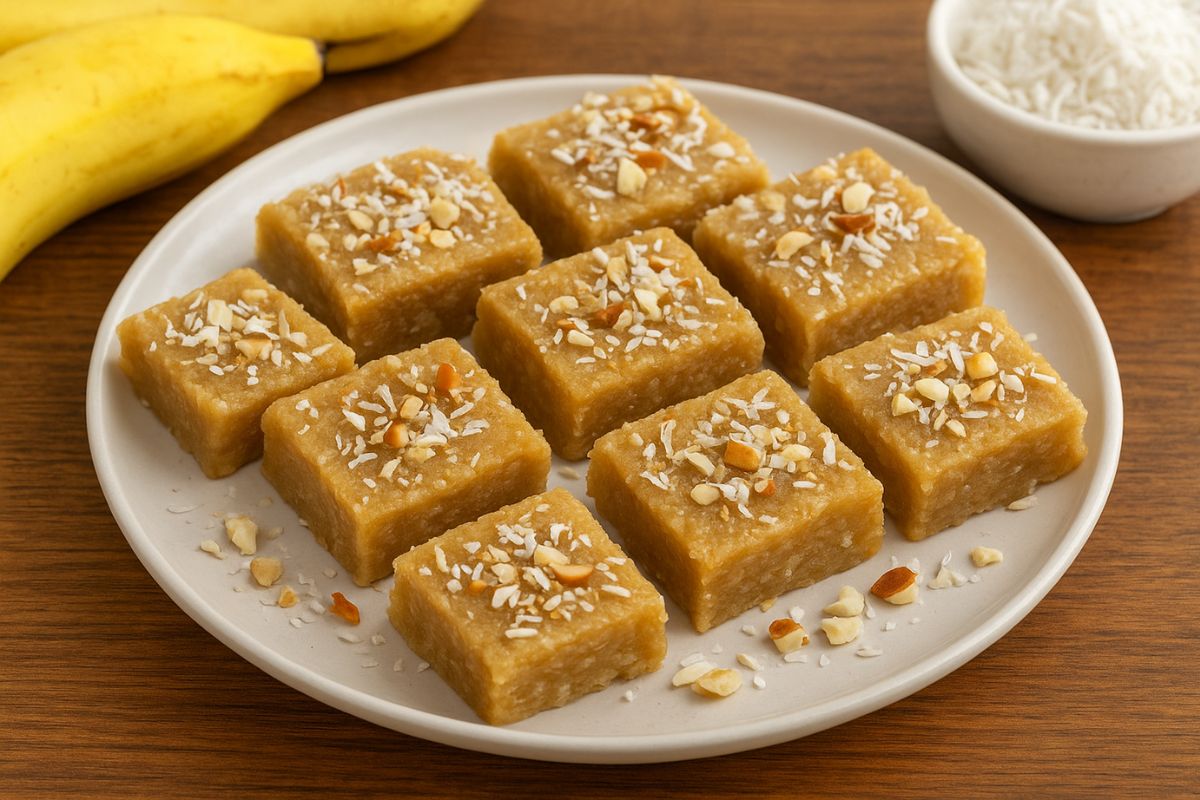 Banana barfi recipe