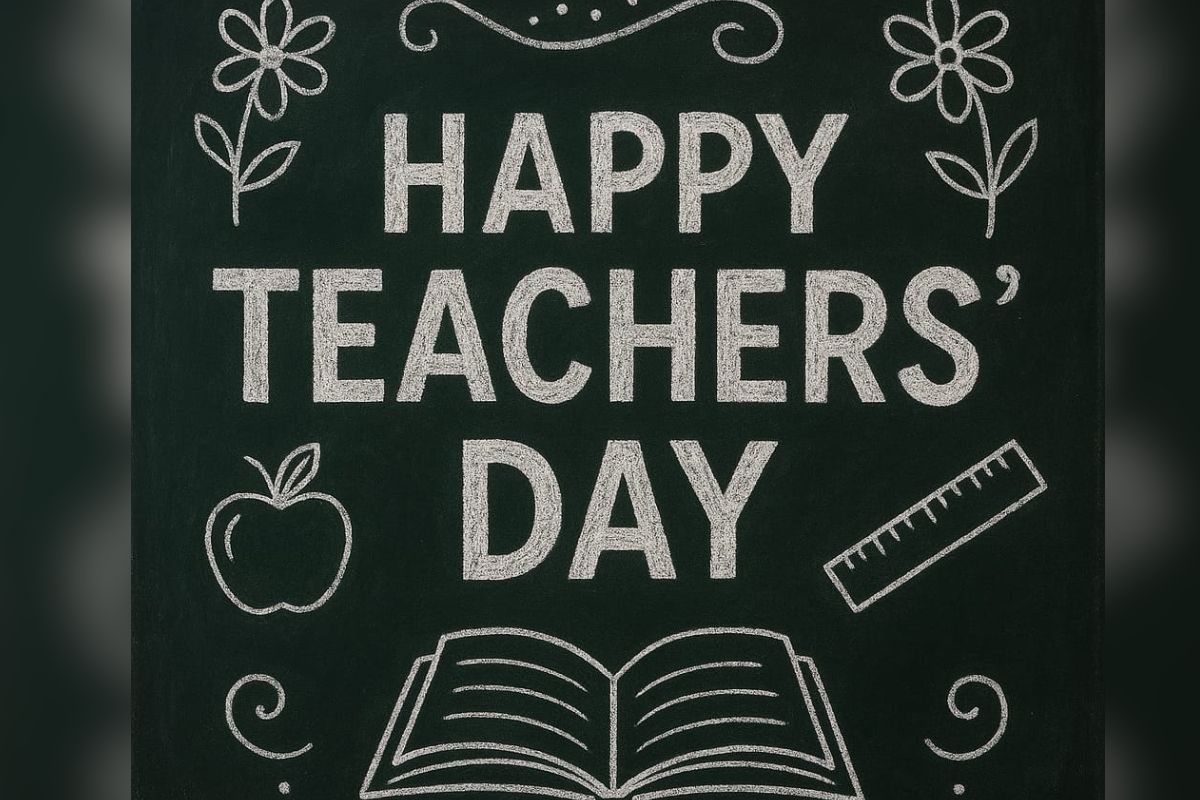 Teacher'S Day Decoration Ideas: Simple Black Board Idea ( Ai Image)
