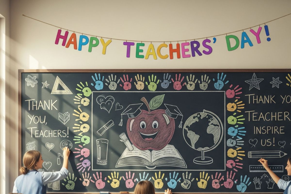 Teacher'S Day Decoration Ideas:  Simple Design ( Ai Image)
