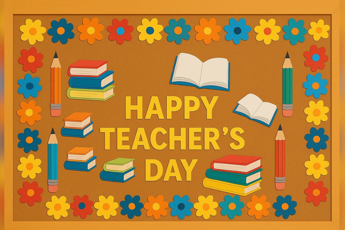 Teacher'S Day Decoration Ideas: Bulletin Board Decoration ( Ai Image)