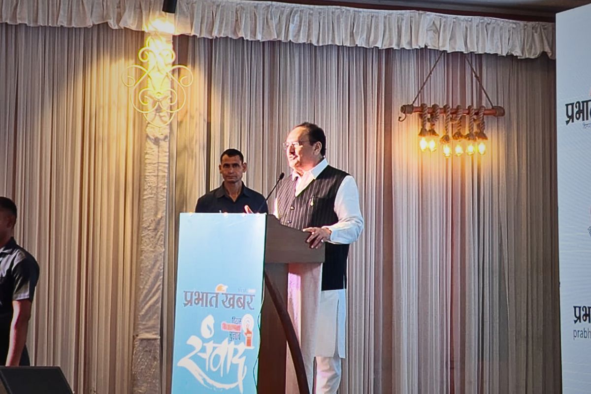 jp nadda in prabhat khabar samvad| JP Nadda attacks Lalu Yadav and Jungle Raj| Bihar election