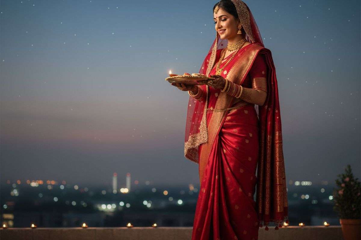 karwa chauth saree design