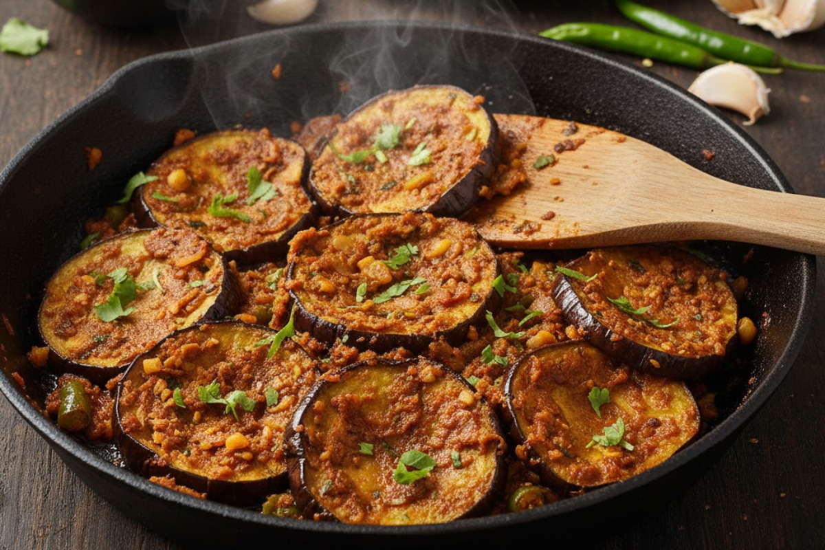 lehsuni tawa baingan recipe