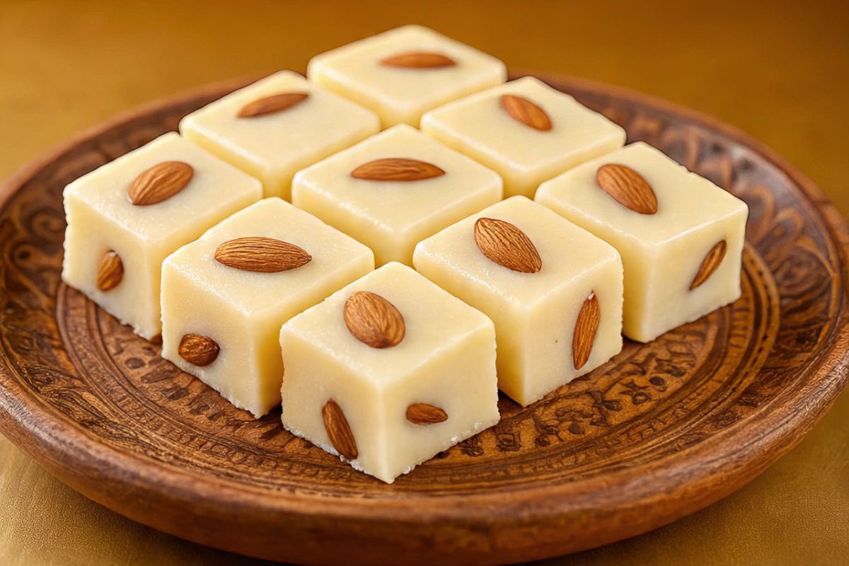 nariyal badam barfi