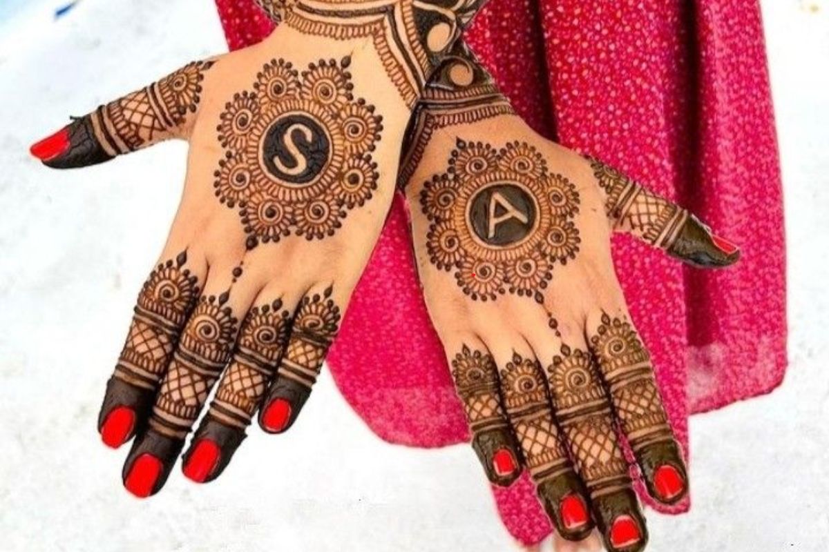 Personalized Back Hand Mehndi Design