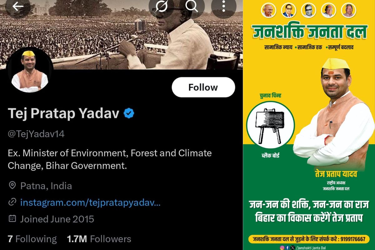 tejpratap poster| bihar election 2025| tejpratap poster new party