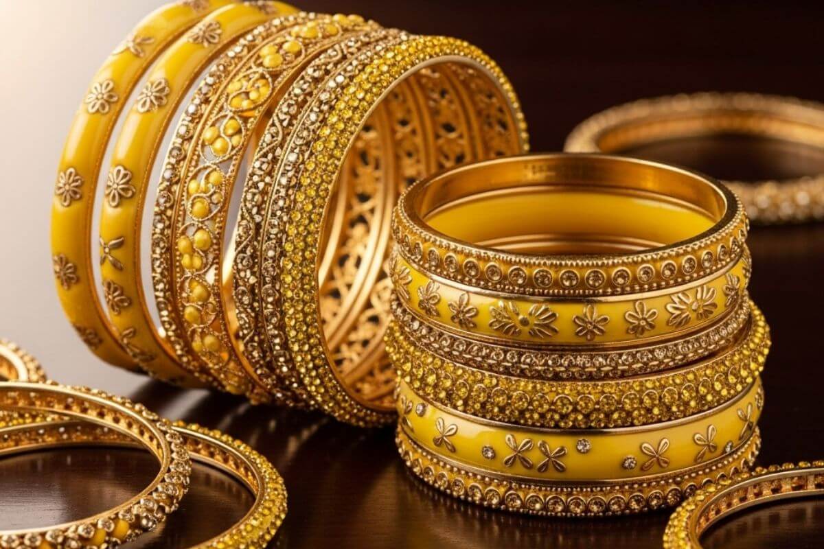 Yellow Bangle Design 1