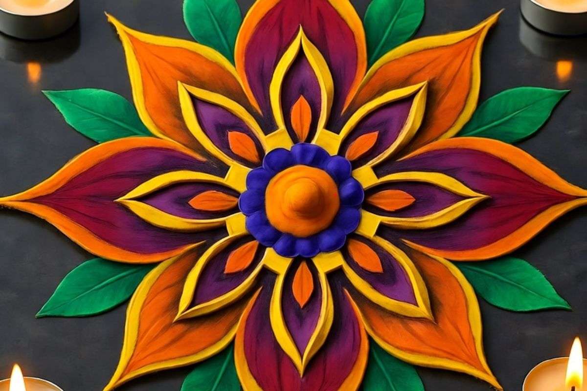 Diwali Rangoli Designs 2025: आपके आंगन की रौनक बढ़ाएंगे ये लेटेस्ट रंगोली डिजाइन, देखकर सब बोलेंगे- वाह! 4 3D Rangoli Design For Diwali