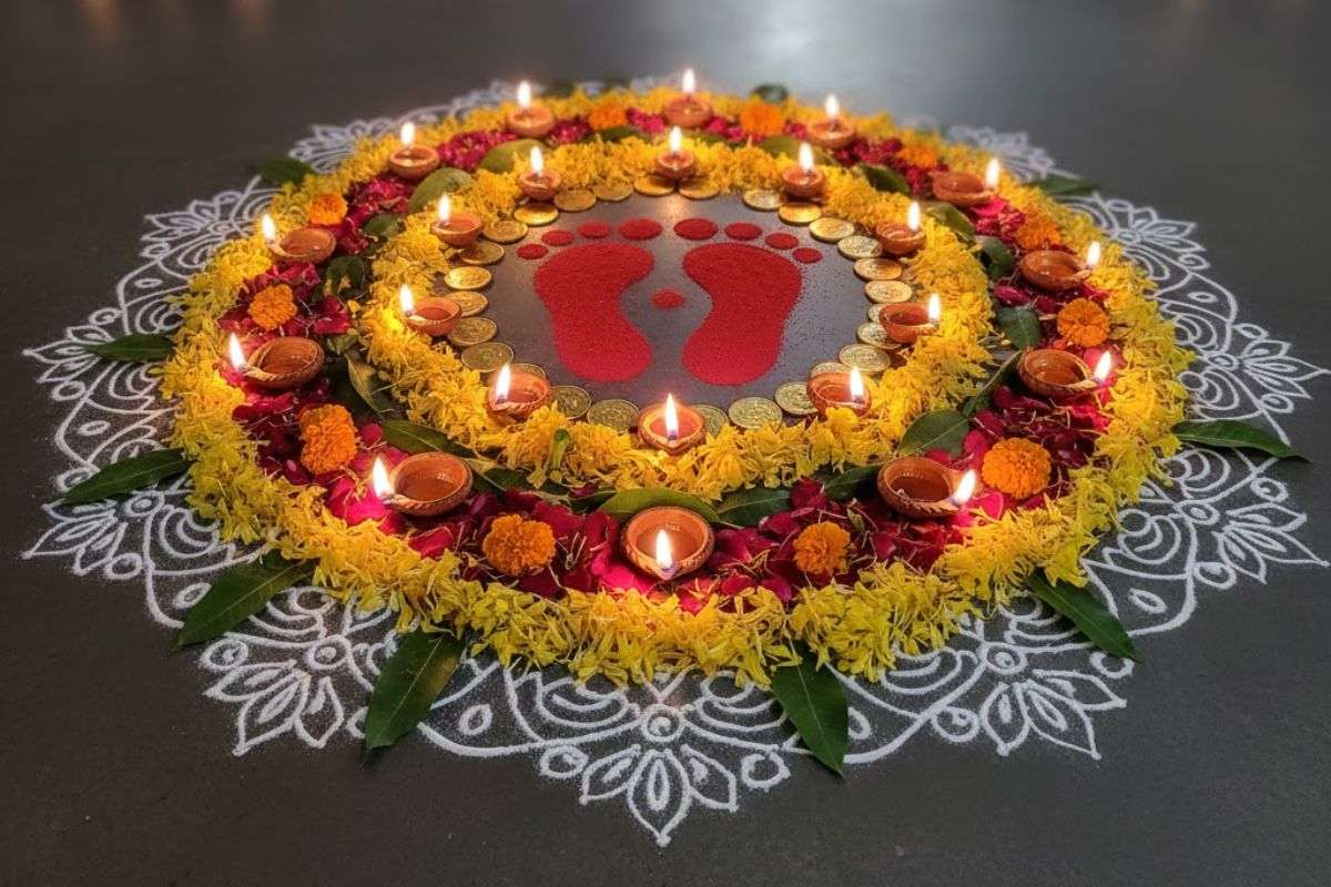Ai Dhanteras Rangoli Design