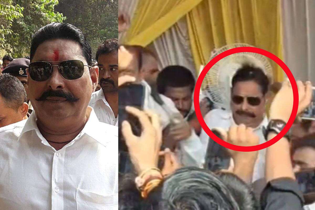 Bihar Politics Bahubali leader Anant Singh falls from stage watch viral video