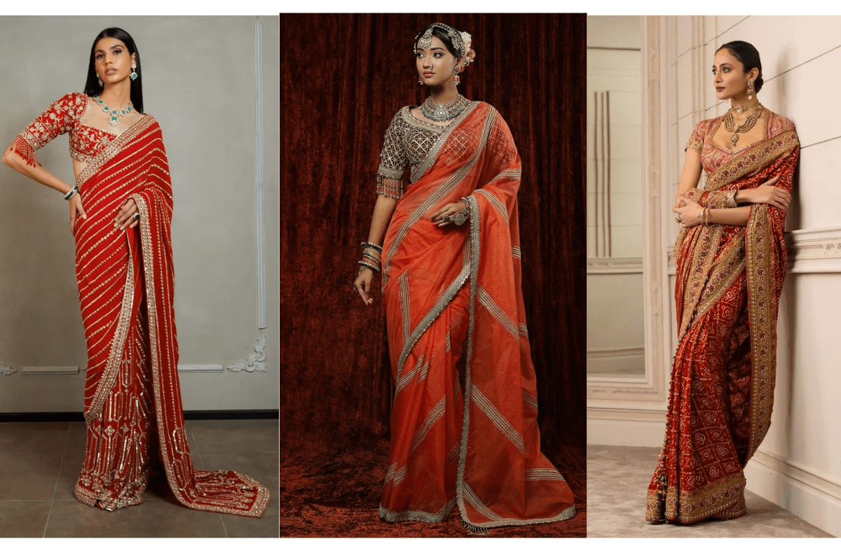 Latest Red Saree Design: करवाचौथ 2025 के लिए चुनें ये लेटेस्ट रेड डिजाइनर साड़ियां, देखें बेस्ट ऑप्शन 3 Bandhani Red Saree