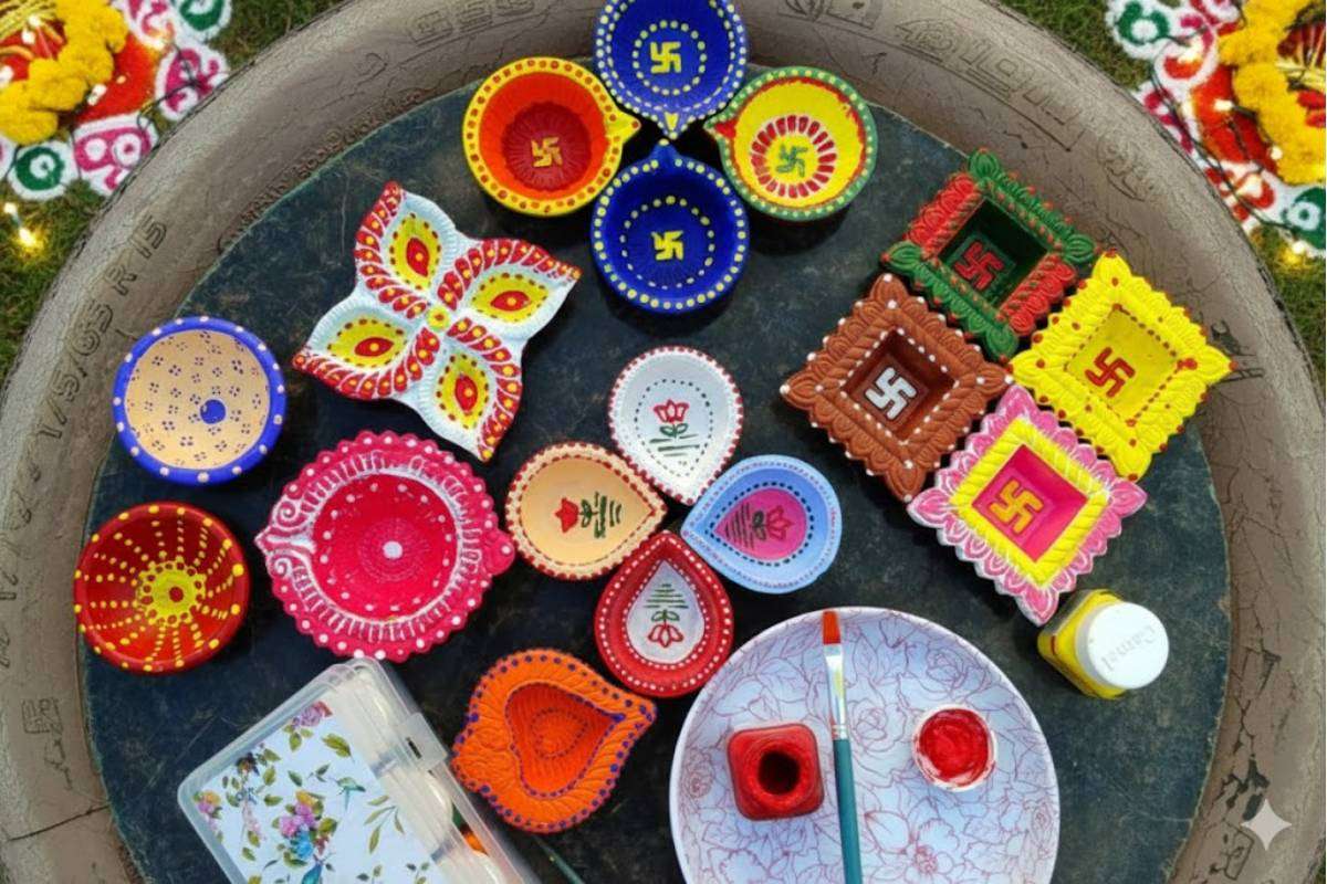 Beautiful Atta Diya Homemade min