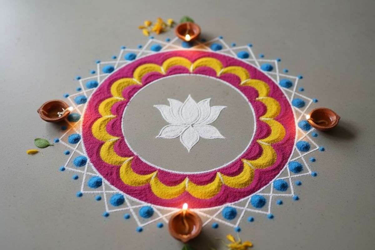 Bhai Dooj Special Rangoli Design 3