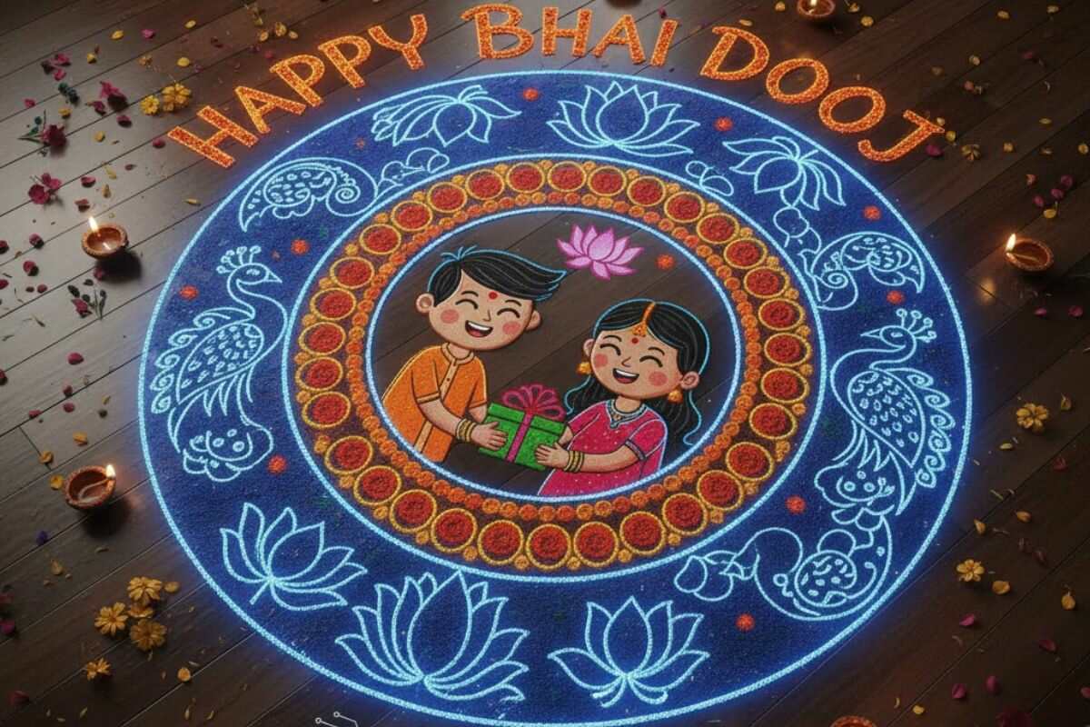  Bhai Dooj Special Rangoli Design 