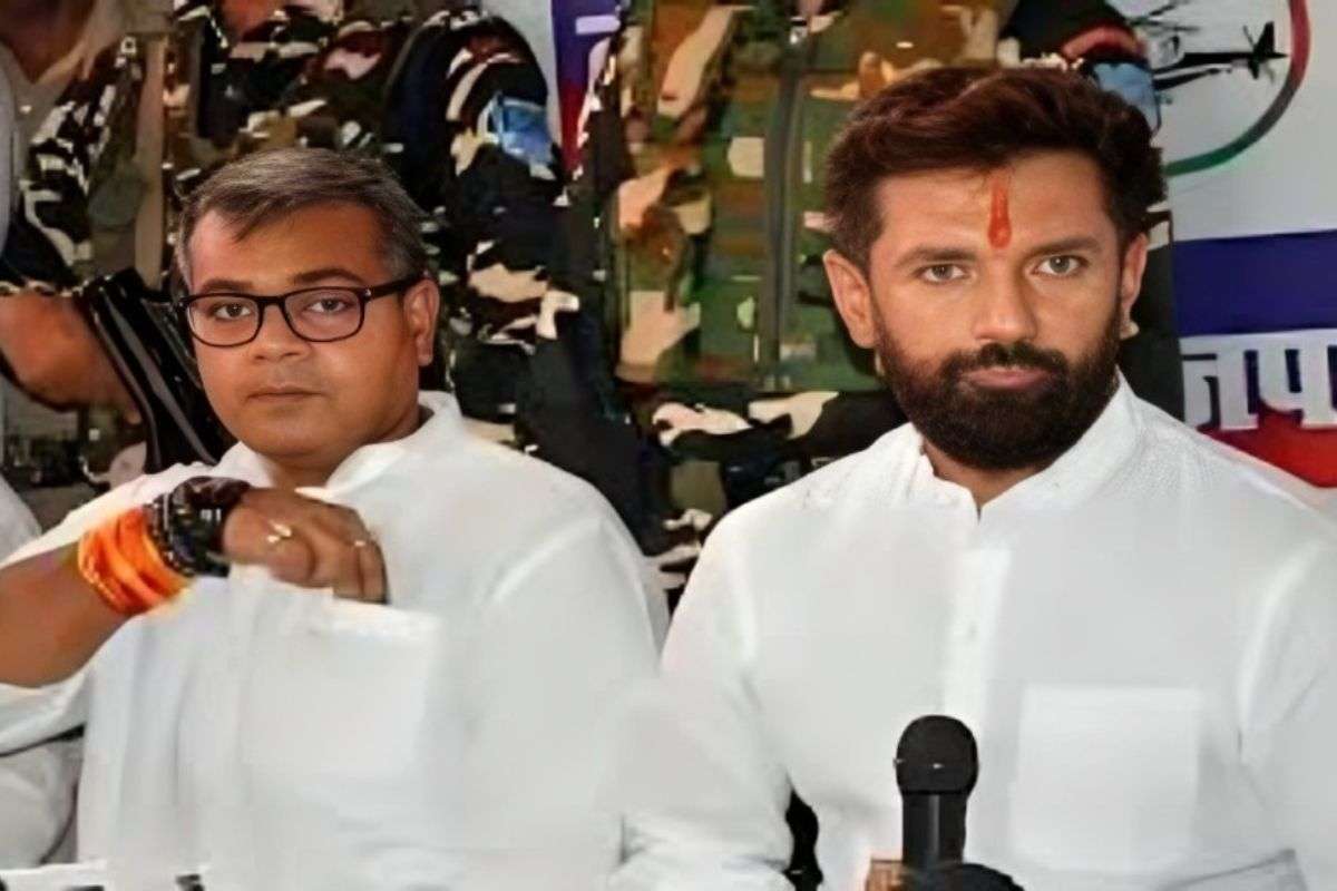 Chirag Paswan with his brother-in-law Arun Bharti
