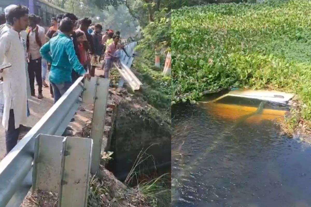 Bihar Road Accident tragic death of husband wife child 7 people in car