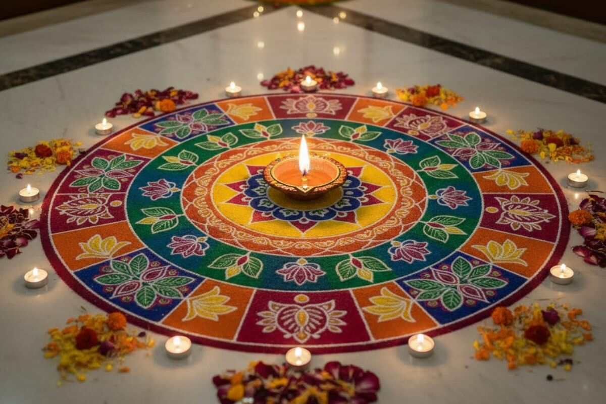 Floral Rangoli Design