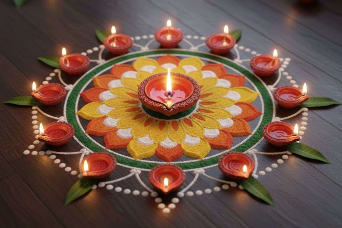 Rangoli Design For Diwali: ब्यूटीफुल रंगोली डिजाइनों से सजाएं घर का हर कोना, यहां देखें दिवाली स्पेशल बेस्ट रंगोली डिजाइन 6 Simple Rangoli Design For Diwali