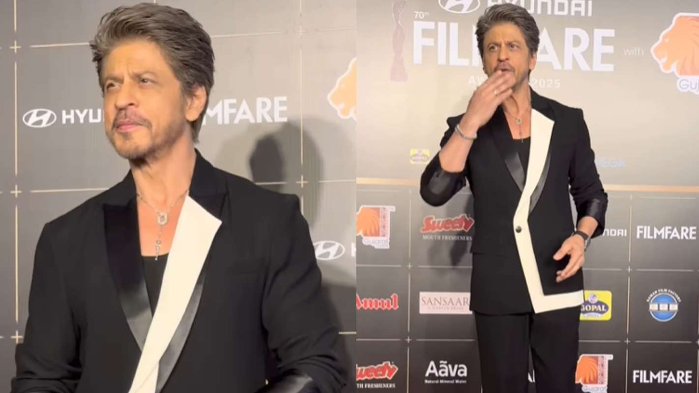 Filmfare Awards 2025: Shah Rukh Khan shows shows with Flying Kiss on Filmfare 2025, Flying Kiss on Red Carpet