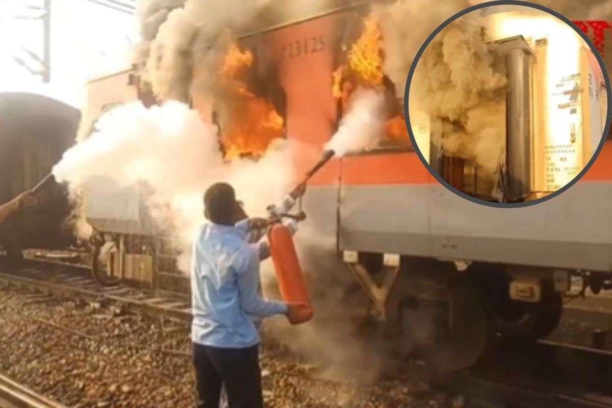 Garib Rath Express catches fire