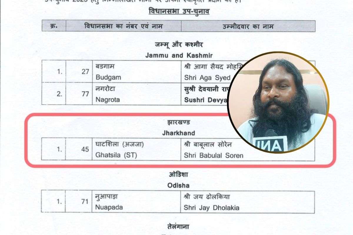 Ghatshila Bypoll 2025 Babulal Soren BJP Candidate