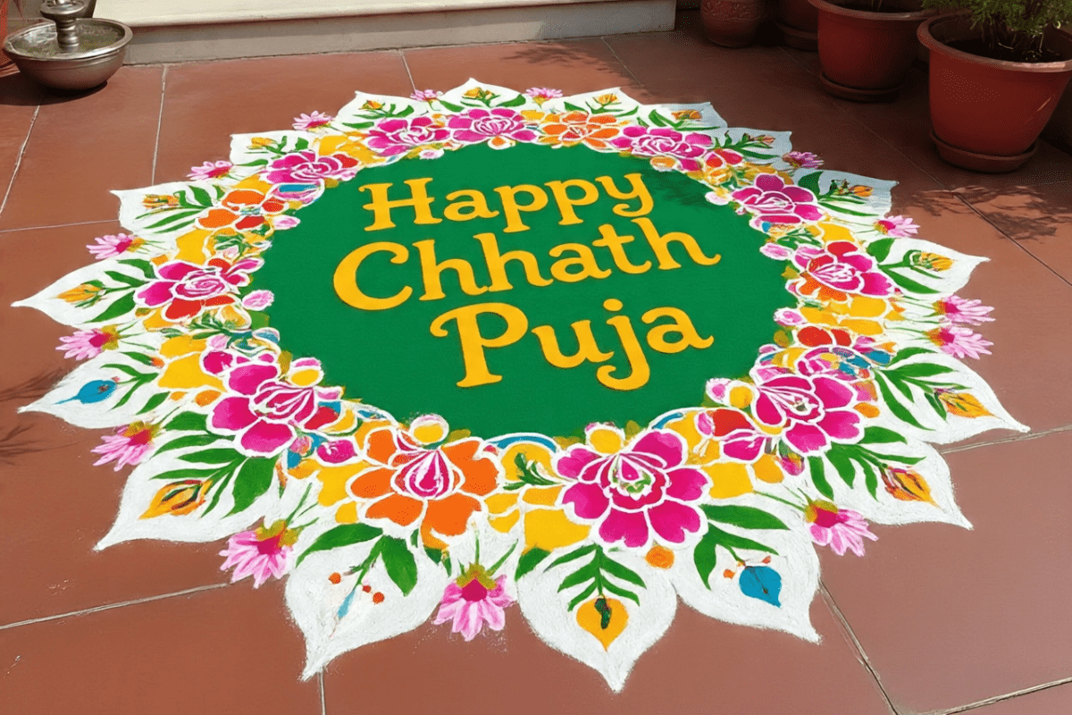 Happy Chhath Puja Rangoli Designs 2025