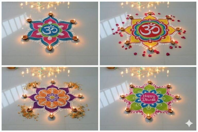 Simple Rangoli Design For Diwali:  दिवाली पर बनाएं ये सिंपल AI रंगोली डिजाइन, रंगों से खिल उठेगा घर का हर कोना