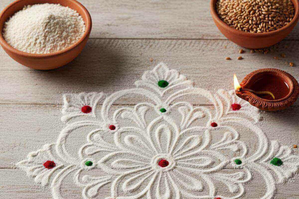 Homemade Rangoli Colours For Diwali: बिना मार्केट जाए, घर पर ही तैयार करें दिवाली के लिए होममेड रंगोली कलर 6 White Colour For Rangoli